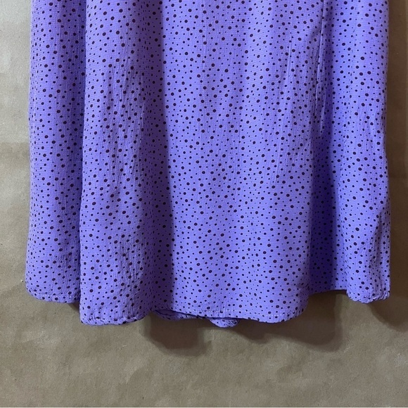 Free People | Tootsie Mini Dress Empire Waist Flutter Sleeve Purple Size 2 - Picture 8 of 13